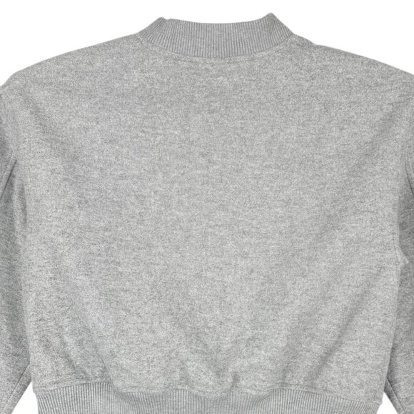 Rachel Zoe Women's Lined Ribbed Cuff/Hem Full Zip Gray Bomber Jacket Size M NWOT - Picture 4 of 10